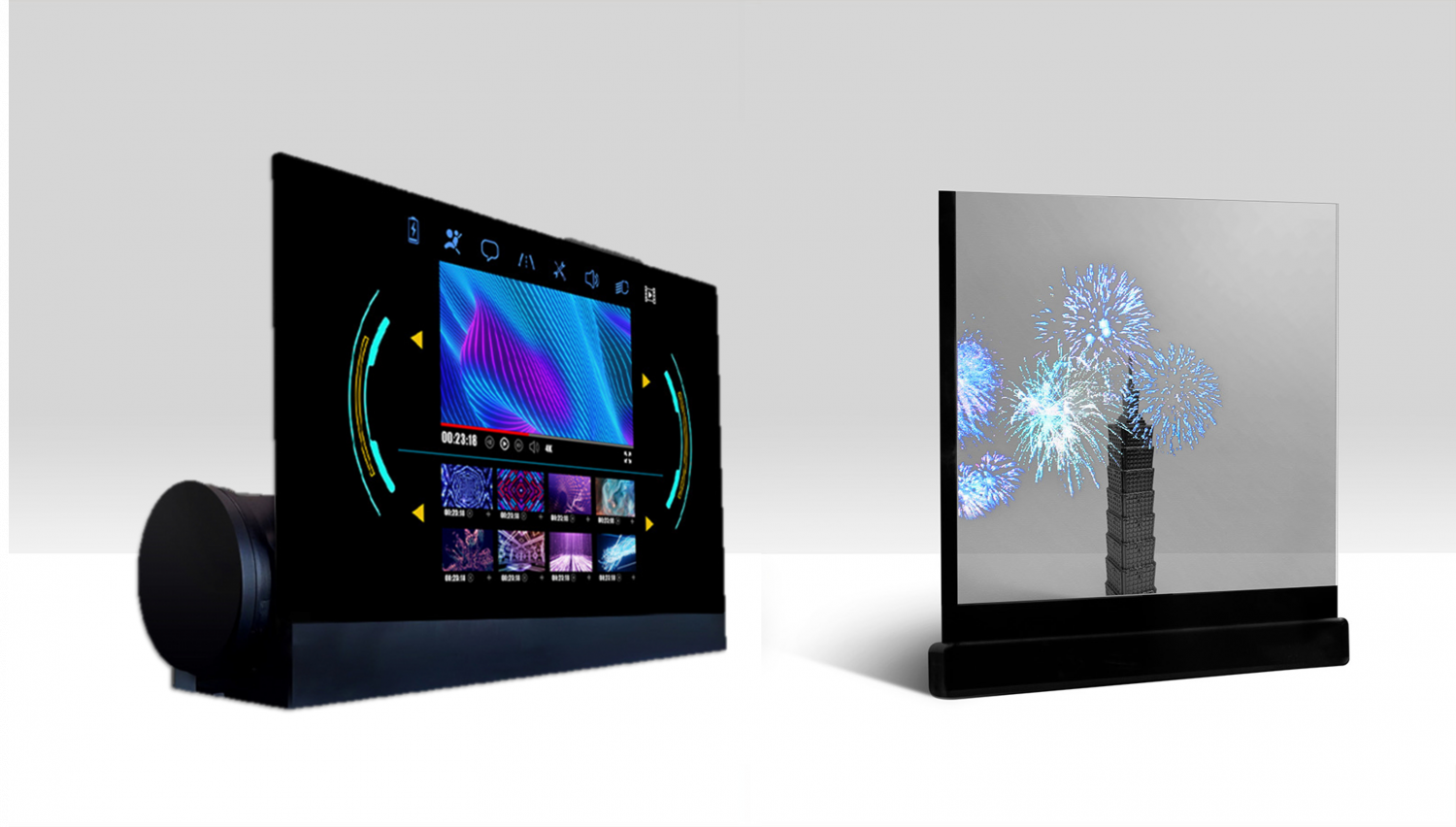 可捲式、折疊性、高透明